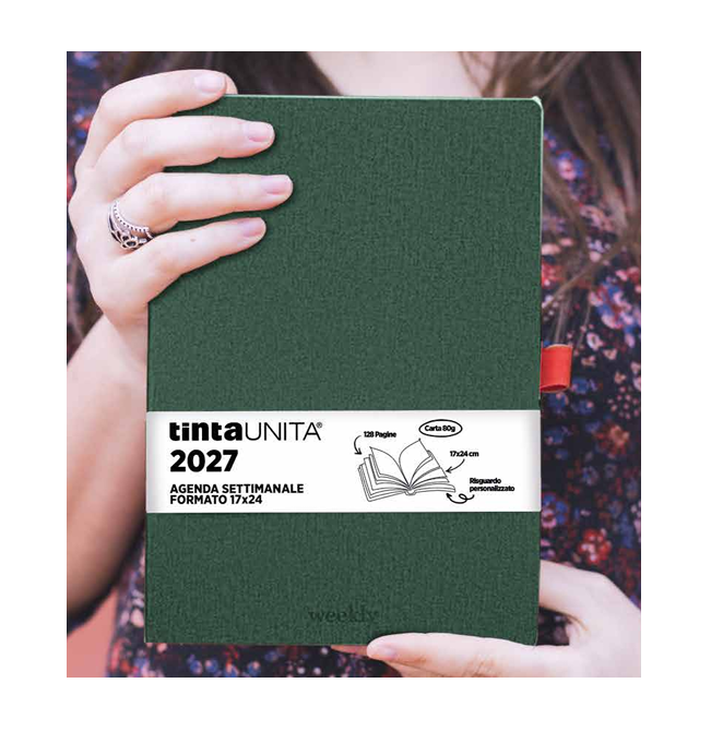 Agenda Settimanale 17x24 + penna Gel 0.7 TINTA UNITA