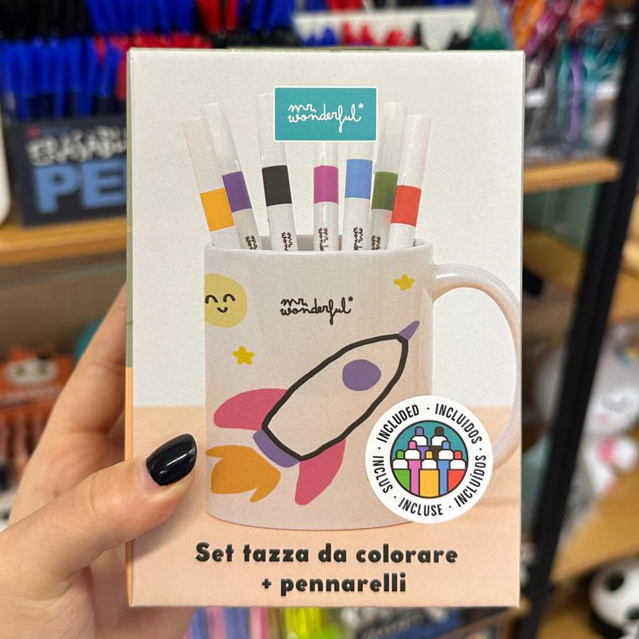 Set tazza da colorare + pennarelli Papà orso – Solo per veri artist-orsi