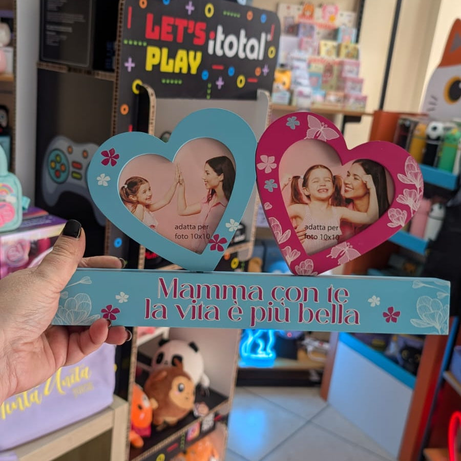Cornice Portafoto “Mamma, con te la vita è più bella”