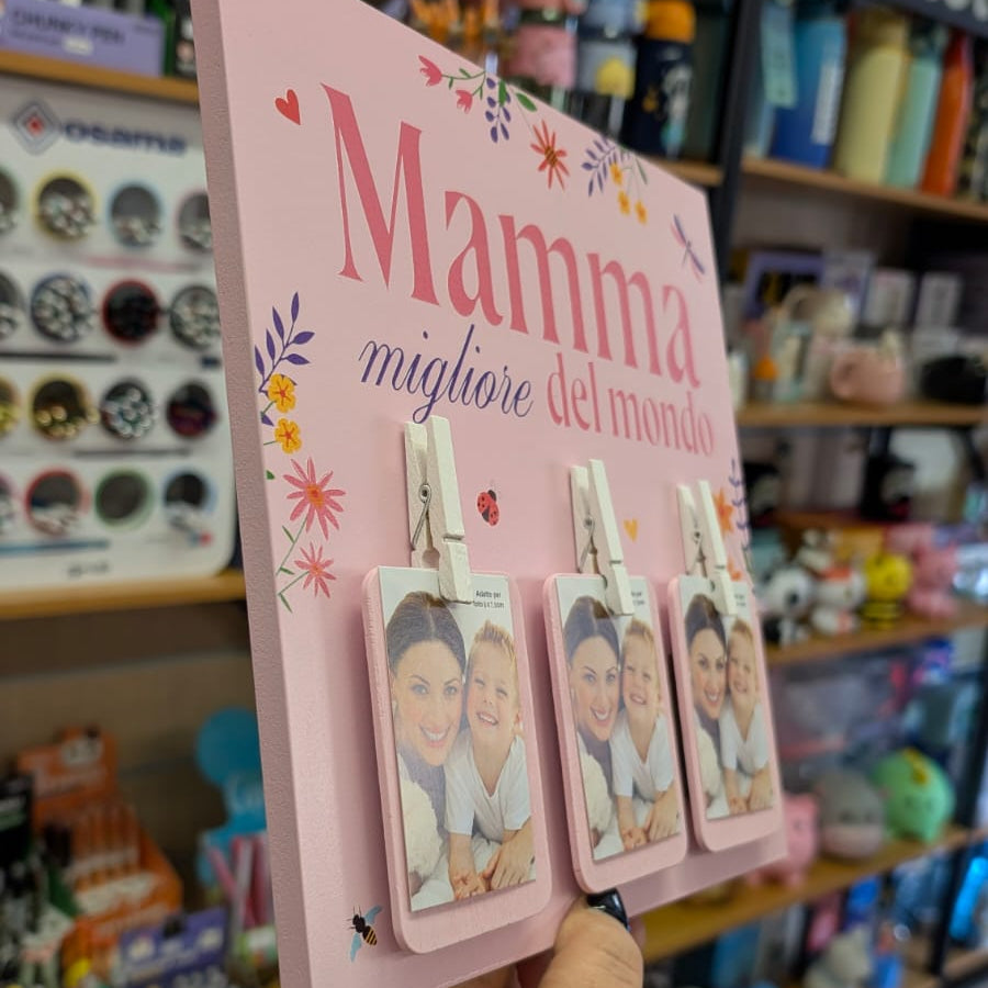 Portafoto Mamma “Migliore del Mondo” con Clip