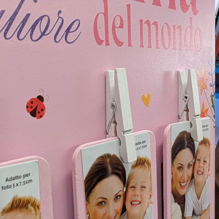 Portafoto Mamma “Migliore del Mondo” con Clip