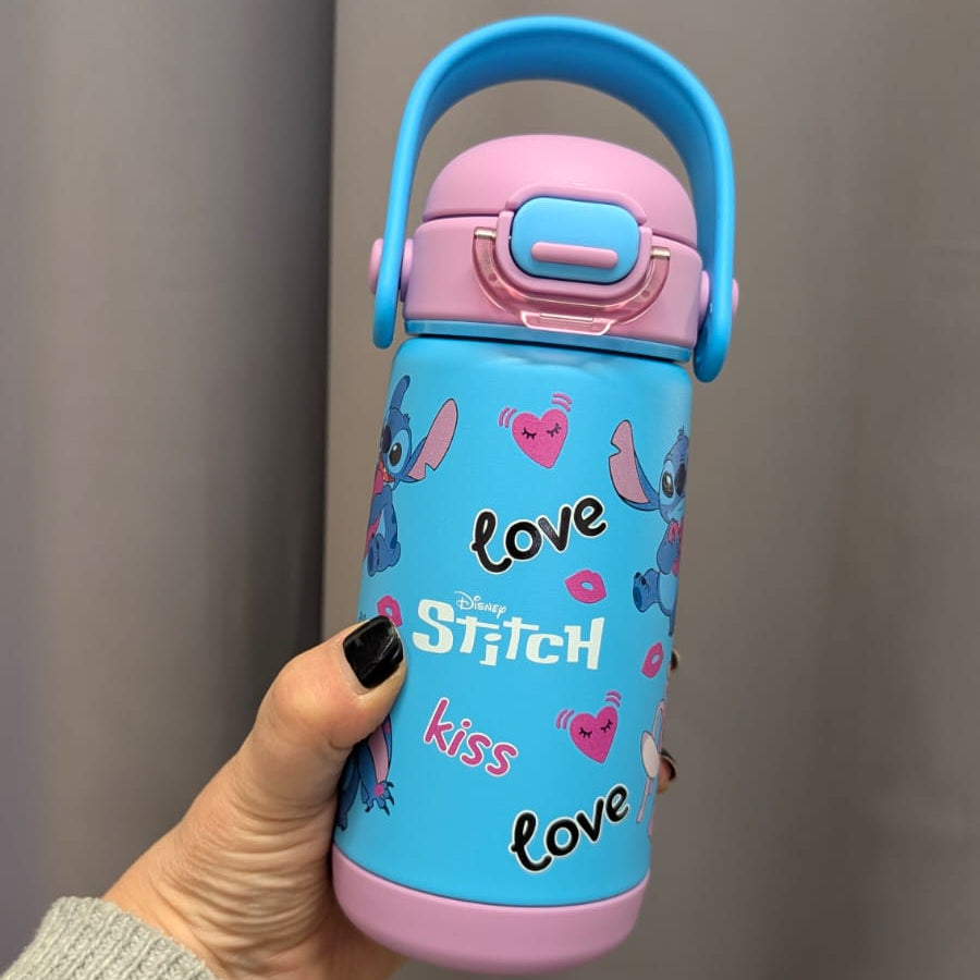 BOTTIGLIA TERMICA KID 400 ML. CON TRACOLLA e CANNUCCIA STITCH