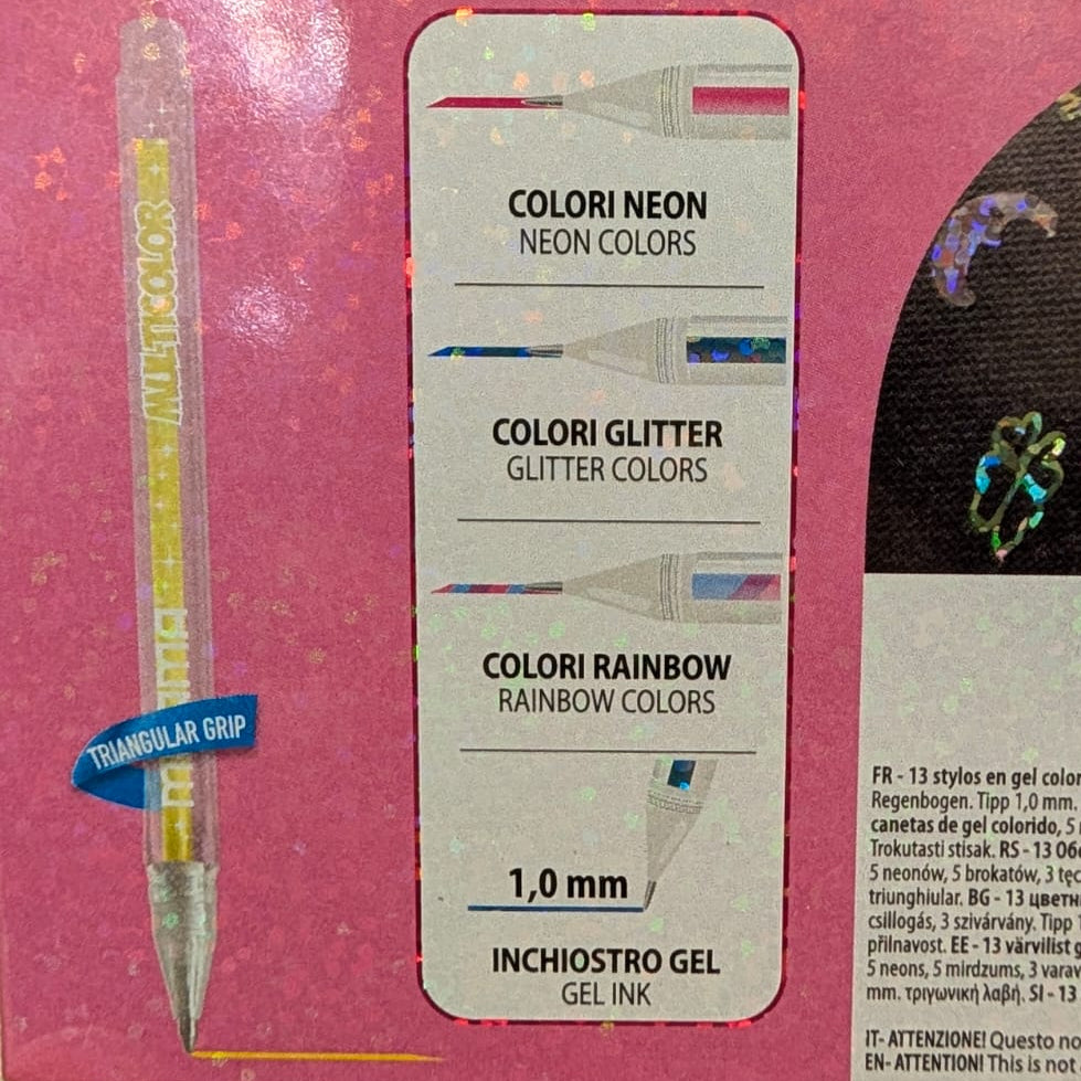 Penne Gel Multicolor Mitama – Set 13 Colori