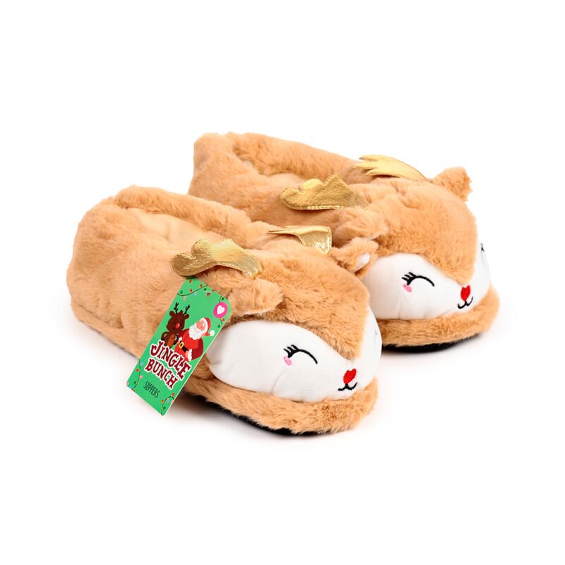 Pantofole in Peluche, Natalizie - Renna  (Taglia Unica)