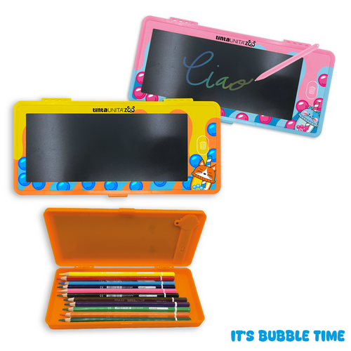 Astuccio con Tavoletta LCD Bubble Tea Tinta Unita