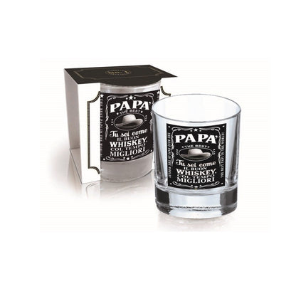 Bicchierino Whisky in vetro "Papà The Best"