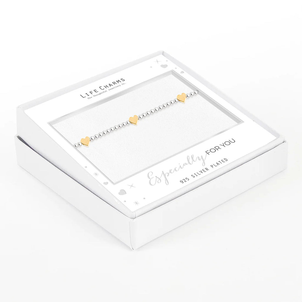 Braccialetto con cuori oro