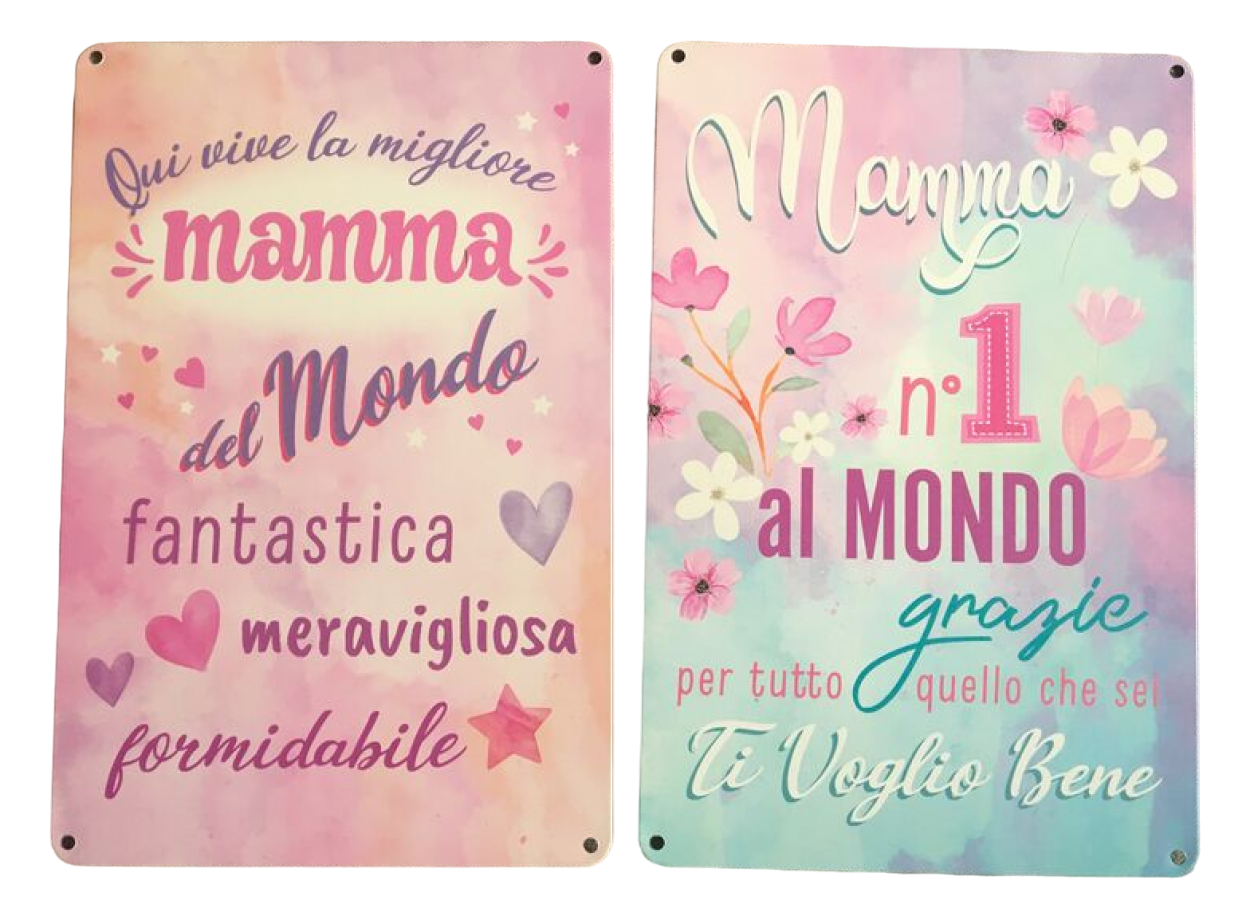 Targhette Decorative in Metallo – Festa della Mamma