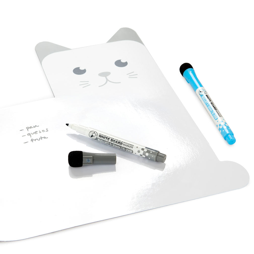 Lavagna Magnetica da Frigo – Gatto “Meow” con Pennarelli