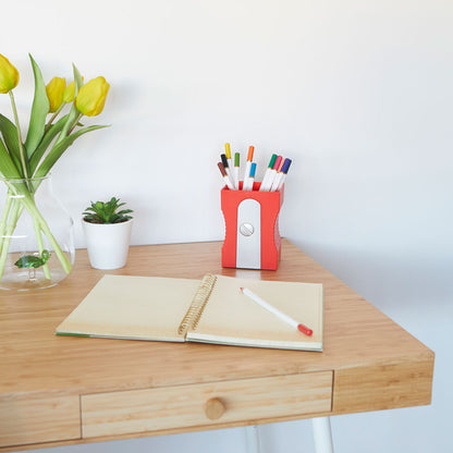 Porta Matite Temperino Rosso