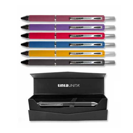 Penna 4 Funzioni con Cofanetto regalo TINTA UNITA