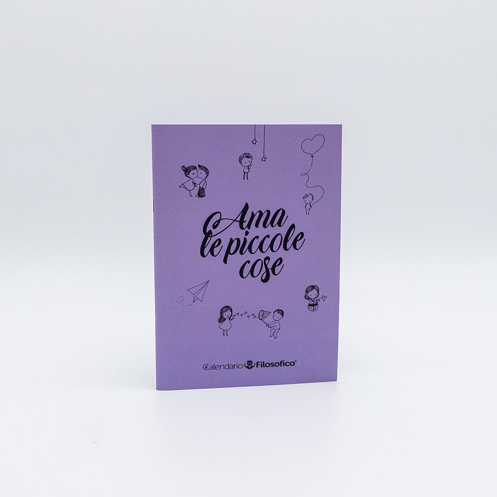 QUADERNO “AMA LE PICCOLE COSE” con frasi e pagine decorate