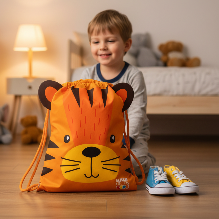 Sacca Zaino TINTA UNITA Kids – Leggera, colorata e perfetta per ogni avventura!