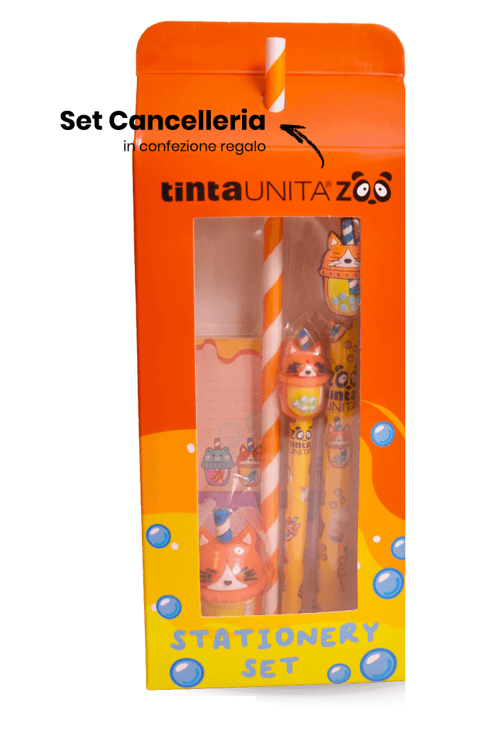 Mini Set Cancelleria Kawaii con Penna Cancellabile