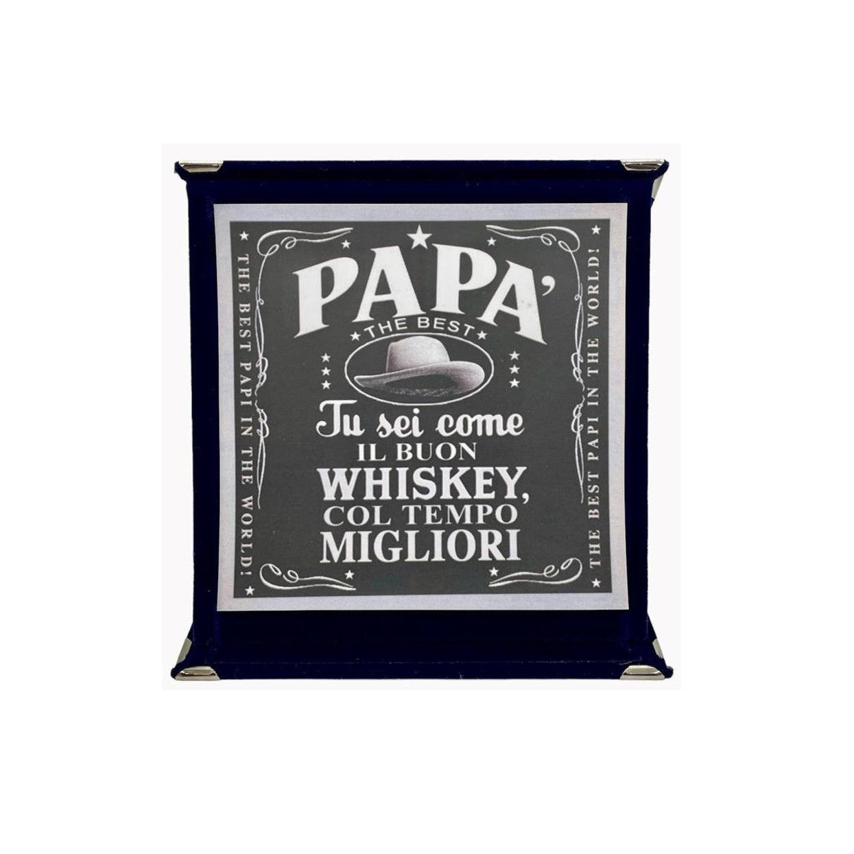 Targa a libretto vellutata “Papà”