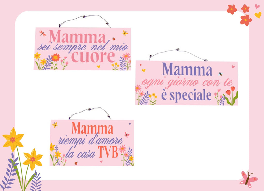 Targhette Decorative in MDF – Festa della Mamma