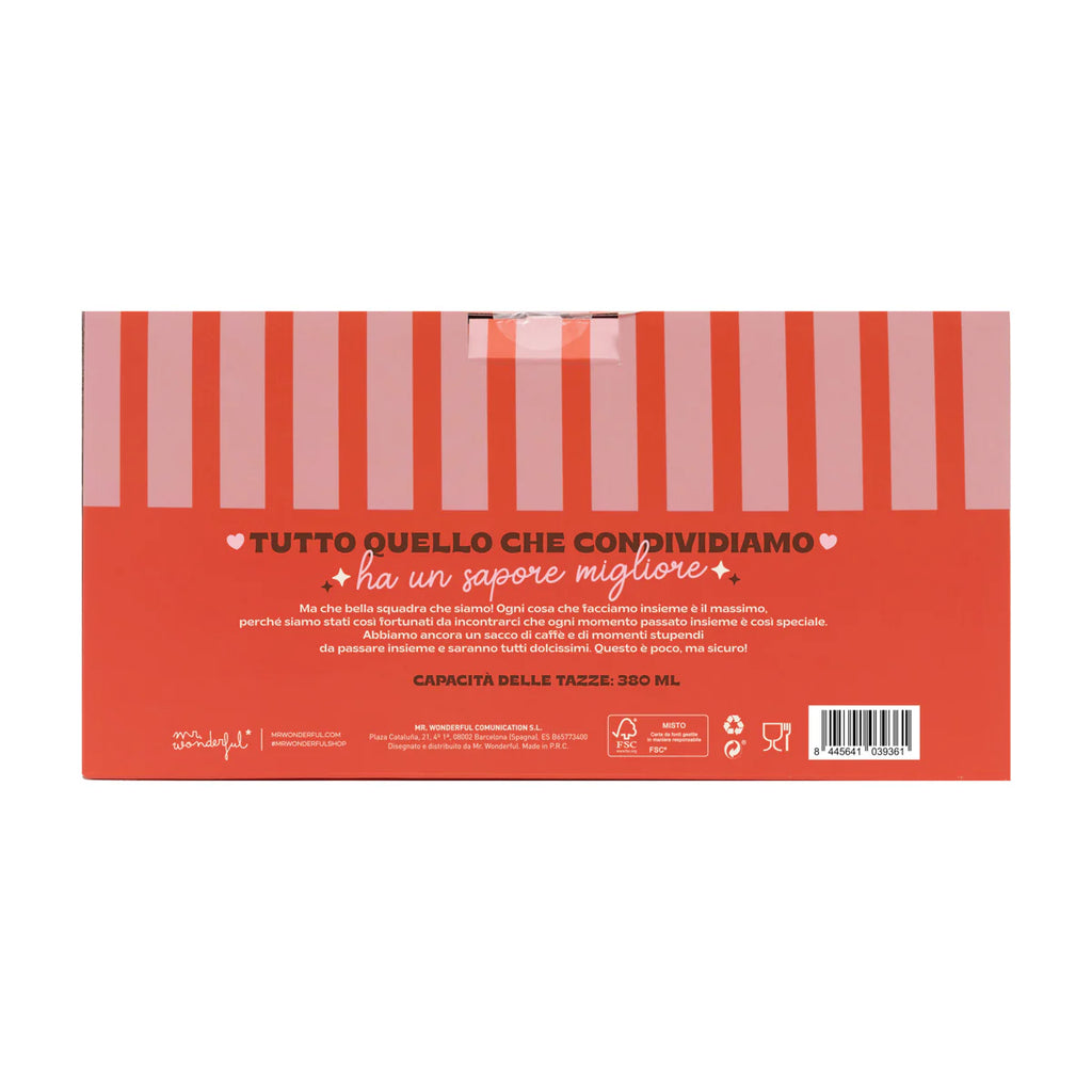 Set di 2 tazze - Tutto è più bello vicino a te. Sei l'amore più grande che c'è