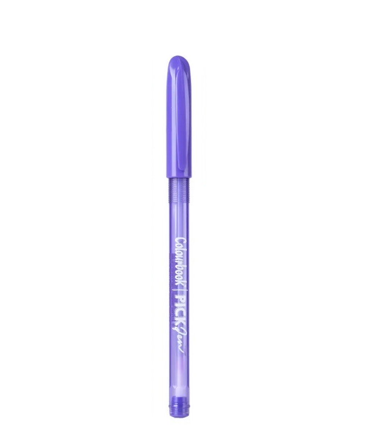 Penna a sfera Pick Pen Colourbook blu con inchiostro brillante punta 1mm