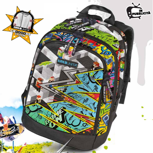 Trolley Zaino Dream Cross Tinta Unita con Carrellino